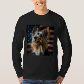 Australian Terrier 4th of July Australian Terrier Tシャツ (正面)