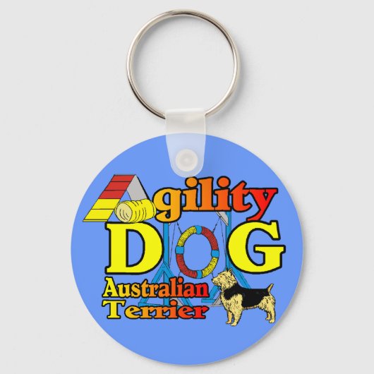 Australian_Terrier_Agility キーホルダー (正面)
