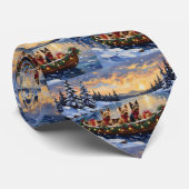 Australian Terrier Christmas Boat Holiday ネクタイ (ロール)