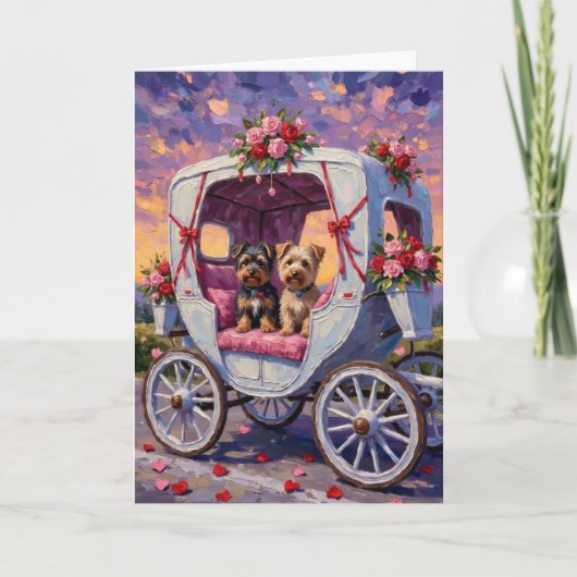 Australian Terrier Dog Valentine's Day カード (正面)