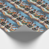 Australian Terrier Dogs Christmas Snow Holiday ラッピングペーパー (角)