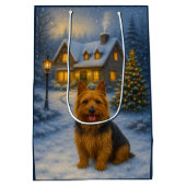 Australian Terrier Holiday  ミディアムペーパーバッグ (裏面)