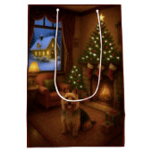 Australian Terrier Holiday  ミディアムペーパーバッグ (裏面)