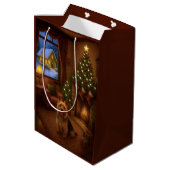 Australian Terrier Holiday  ミディアムペーパーバッグ (裏面アングル)