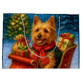 Australian Terrier Holiday  ラージペーパーバッグ (裏面)