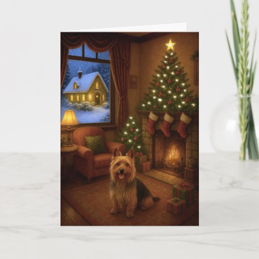 Australian Terrier Holiday Card シーズンカード (正面)