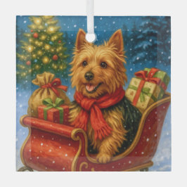 Australian Terrier Holiday Metal Ornament ガラスオーナメント