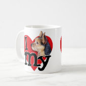 Australian Terrier I (ハート)マイ コーヒーマグカップ (正面左)
