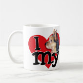 Australian Terrier I (ハート)マイ コーヒーマグカップ (左)