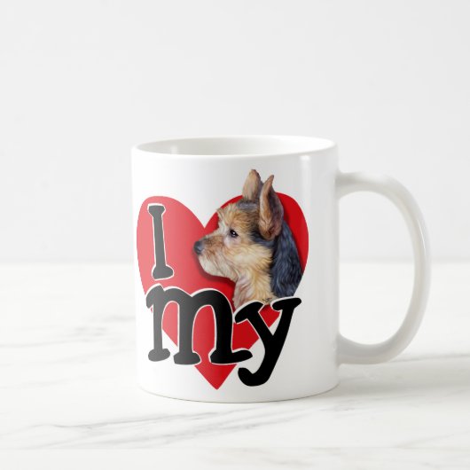 Australian Terrier I (ハート)マイ コーヒーマグカップ (右)