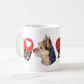 Australian Terrier I (ハート)マイ コーヒーマグカップ (正面左)