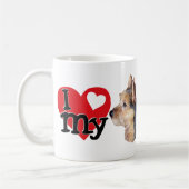 Australian Terrier I (ハート)マイ コーヒーマグカップ (左)