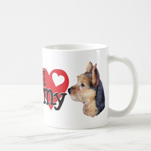 Australian Terrier I (ハート)マイ コーヒーマグカップ (右)