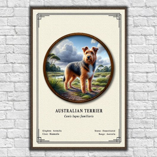 Australian Terrier Zoology Series ポスター