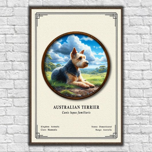 Australian Terrier Zoology Series ポスター