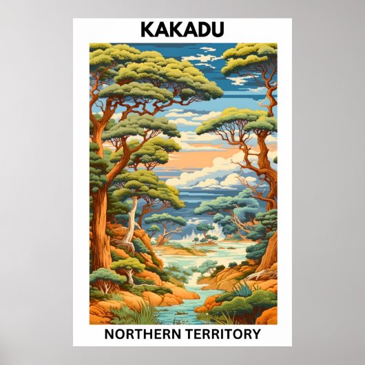 Australian Travel Poster, Kakadu, NT ポスター (正面)
