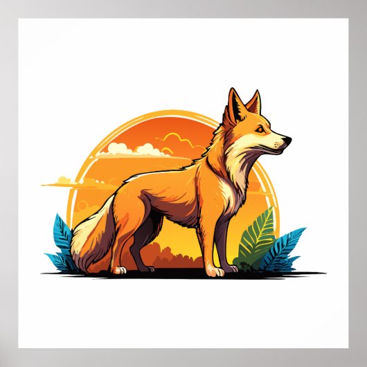 Australian wild dog dingo ポスター (正面)