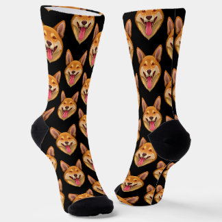 Australian wild dog dingo head ソックス