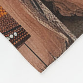 Australian Wild Lizard Wildlife Scene フリースブランケット (角)