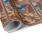 Australian Wild Lizard Wildlife Scene ラッピングペーパー (ロールコーナー)