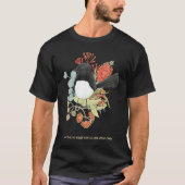 Australian Willie Wagtail and Wildflowers Tシャツ (正面)