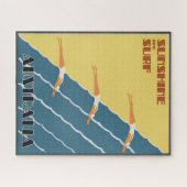 Australian Women泳ぐ人Vintage Travelポスター ジグソーパズル (横)