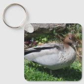 Australian Wood Duck in Tranquil Garden キーホルダー (正面)