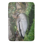 Australian Wood Duck in Tranquil Garden バスマット (正面縦)