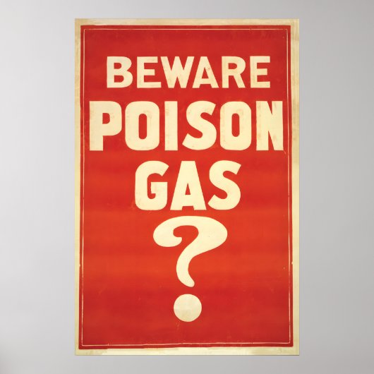 Australian WWI Propaganda Poster  Beware Poison ポスター (正面)