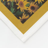 AustralianShepherd Dog Sunflower あなたはMySunshine フリースブランケット (角)