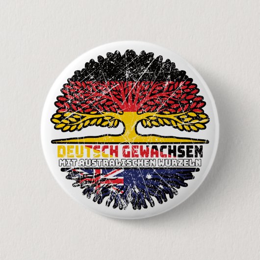 Australien Australisch Deutsch Deutschland Baum 缶バッジ (正面)