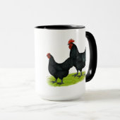 Australorpの黒い鶏 マグカップ (正面右)