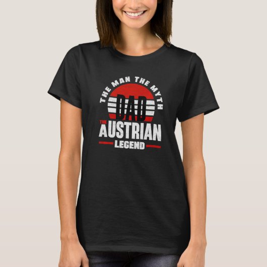 Austria Austrian Austria Flag Father   Tシャツ (正面)