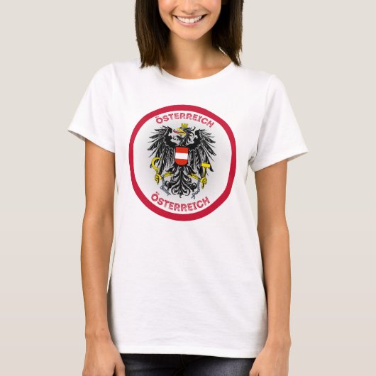 Austria Coat of Arms Circle Shape  Tシャツ (正面)