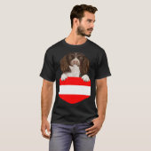 Austria Flag English Springer Spaniel Dog In Pocke Tシャツ (正面フル)