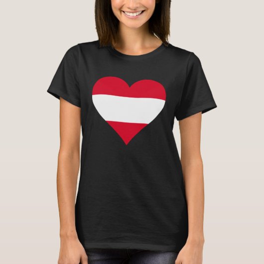 Austria Flag Heart Austria Gifts Love Austria Tシャツ (正面)