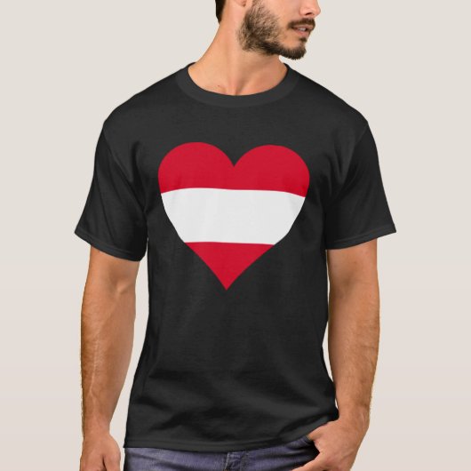 Austria Flag Heart Austria Gifts Love Austria Tシャツ (正面)