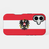 Austria Flag iPhone 16ケース (裏面横)