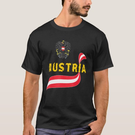 Austria,Flag of Austria,Austria Flag._1 Tシャツ (正面)