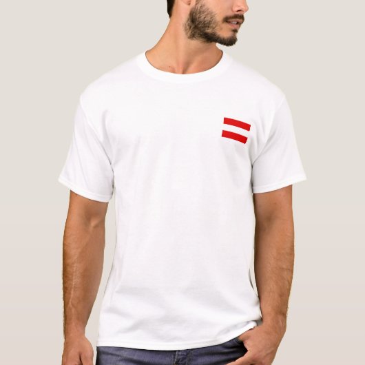 Austria Flag T-Shirt, Patriotic T-Shirts, Tシャツ (正面)