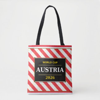 Austria Football Fan Flag Colors Stripe Pattern トートバッグ