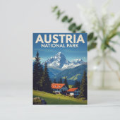Austria National Park Alpine Chalet ポストカード (スタンド正面)