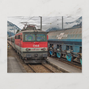 Austria. ÖBB 1142 608 - 7 passes by. ポストカード