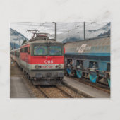 Austria. ÖBB 1142 608 - 7 passes by. ポストカード (正面)