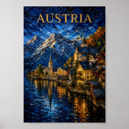Austria: Picturesque Hallstatt Art Souvenir ポスター
