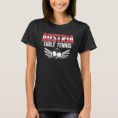 Austria Table Tennis Support Austrian Ping Pong T Tシャツ (正面)