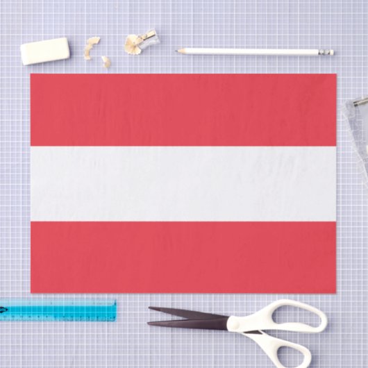 Austria tissue paper, Austrian Flag tissue paper 薄葉紙 (クラフト)