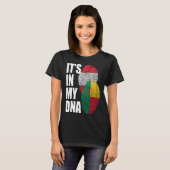 Austrian And Beninese Mix DNA Flag Heritage Tシャツ (正面フル)