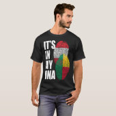 Austrian And Beninese Mix DNA Flag Heritage Tシャツ (正面フル)
