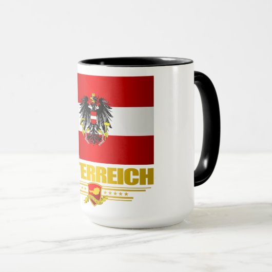 Austrian Flag 2 マグカップ (正面右)